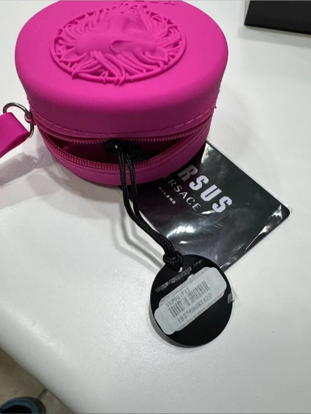 Versus Versace Hot Pink Fire Island Lion Silicone Strap Watch, 39mm